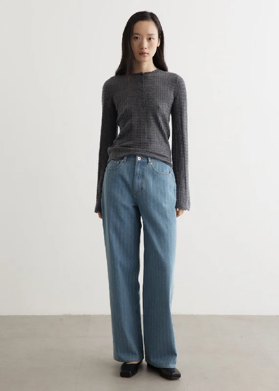 Crash Baggy Stripe Jeans