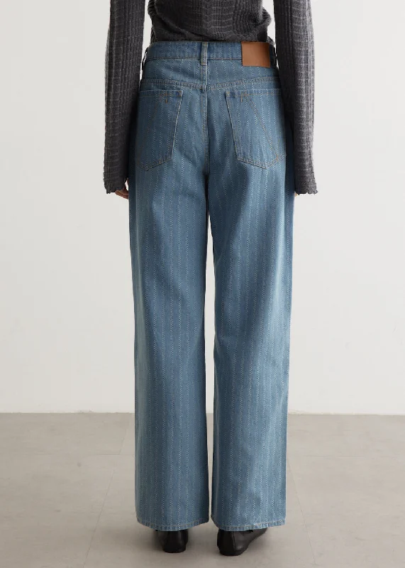 Crash Baggy Stripe Jeans