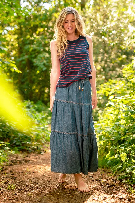 Denim Maxi Skirt