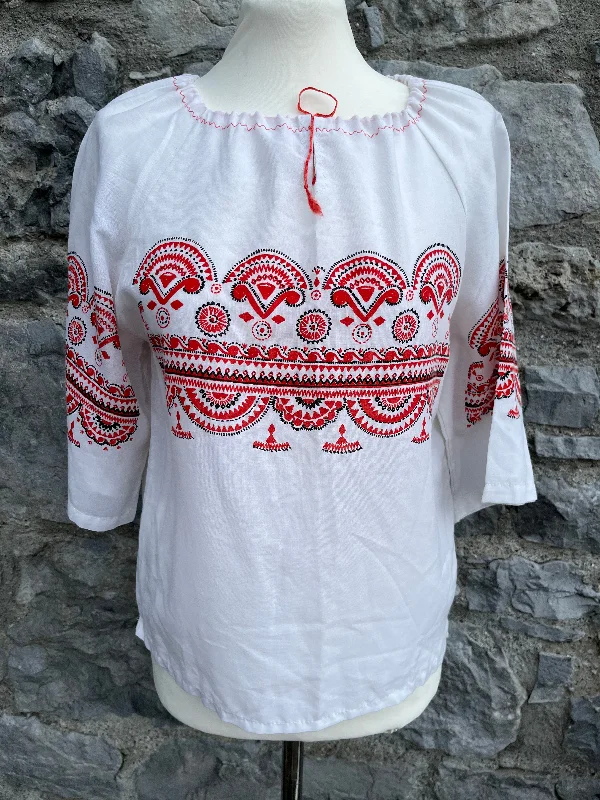 Embroidered folk shirt  uk 8-10