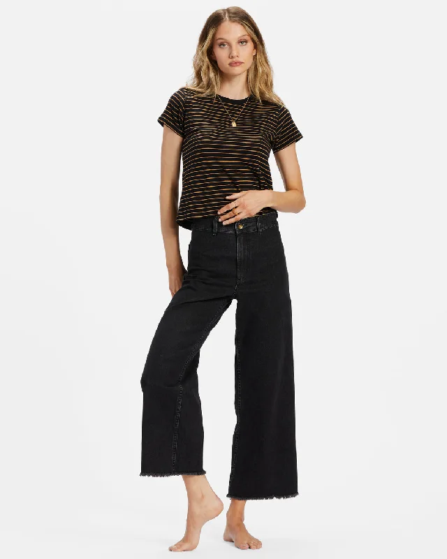 Free Fall Wide-Leg Pants - Black