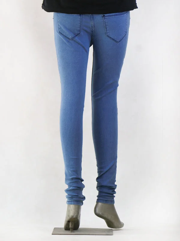 LJ01 Stretchable Denim Jeans For Womens Light Blue