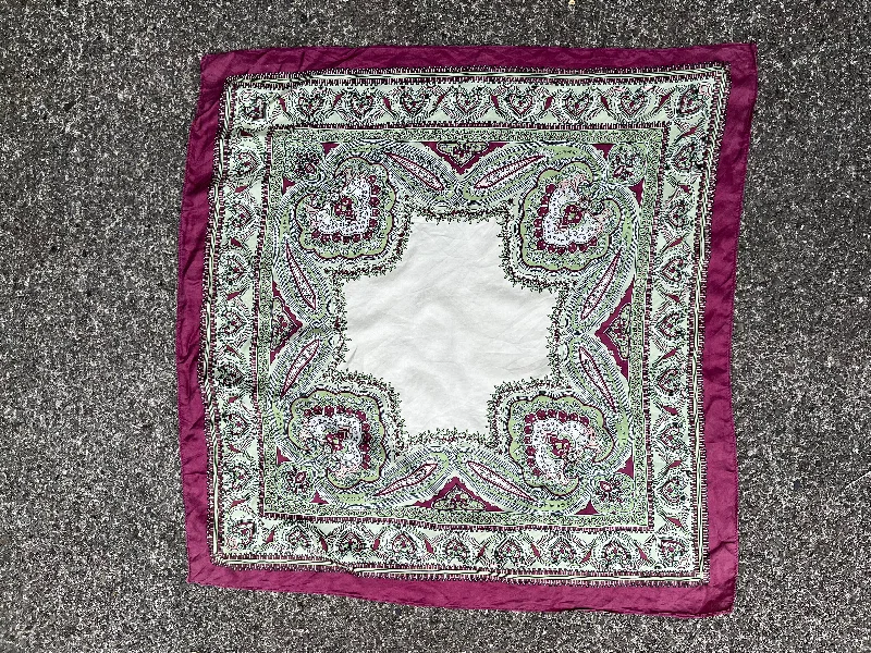 Maroon paisley scarf