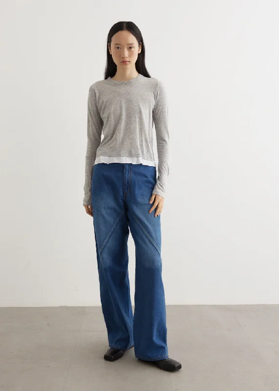 Oversized Panel Jeans