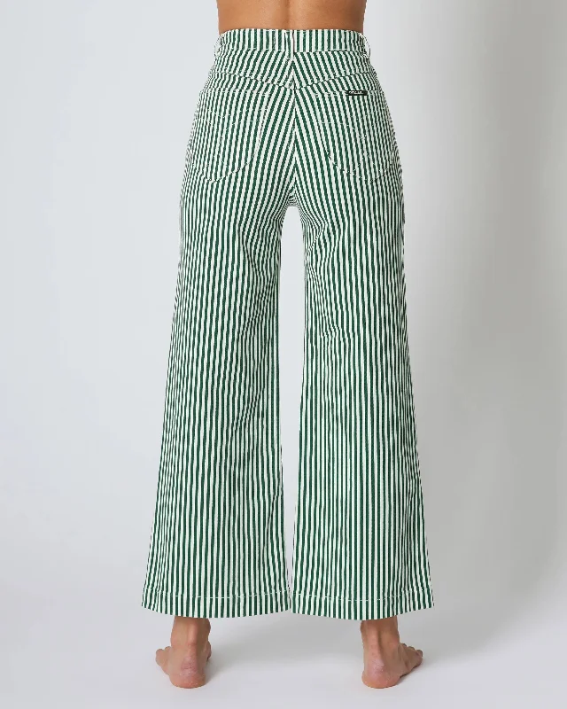 ROLLAS Womens Sailor Jean Laura Stripe Basil