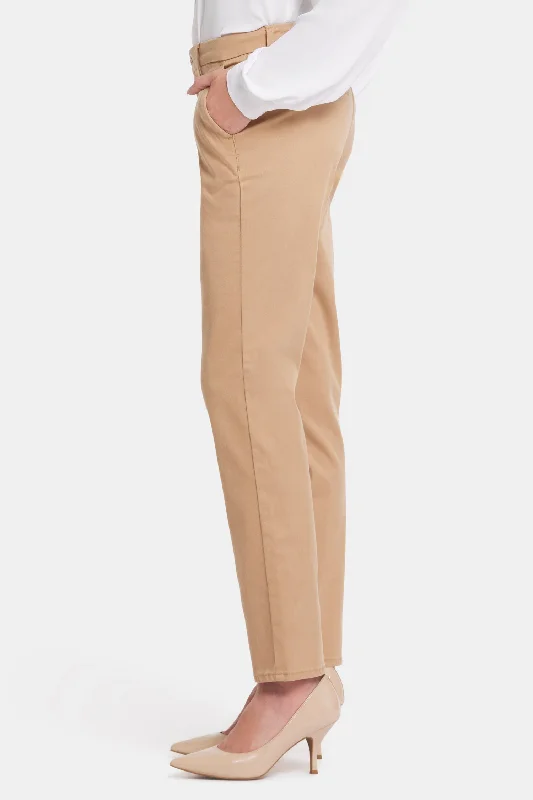 Sheri Slim Trouser Pants - Sand Dune