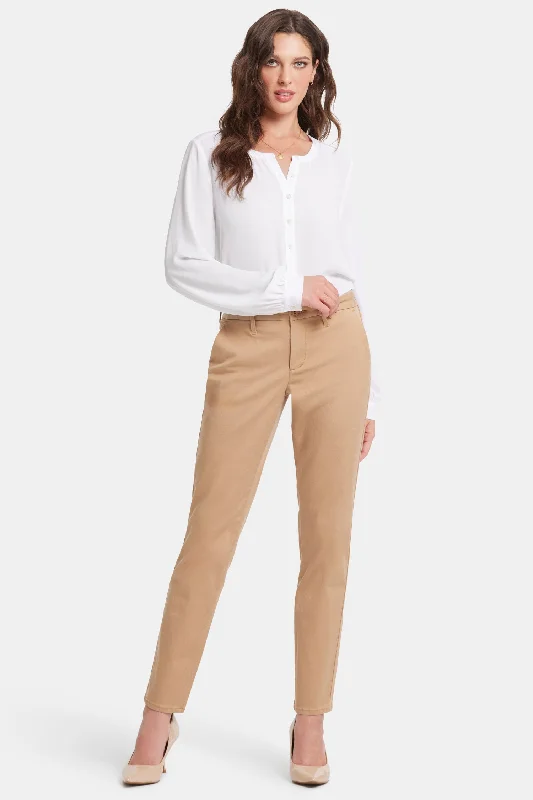 Sheri Slim Trouser Pants - Sand Dune