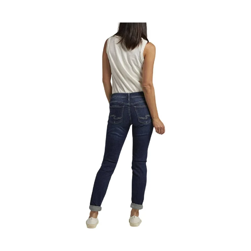 Silver Jeans Women's Boyfriend Mid Rise Slim Leg Jeans - Indigo FINAL SALE!