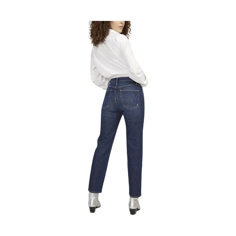 Silver Jeans Women's Highly Desirable High Rise Slim Straight Leg Jeans - Indigo