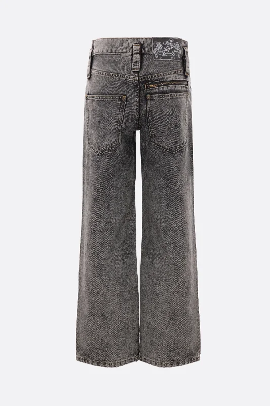 low-waist denim jeans