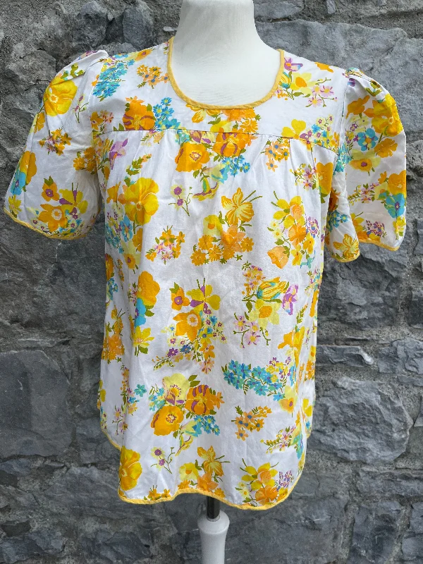 Yellow floral top uk 8