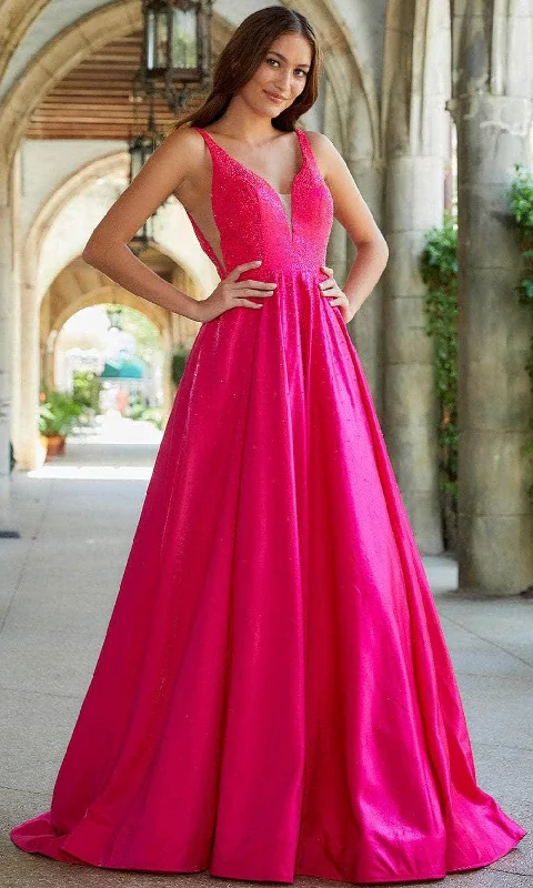 Amarra 87309 - Plunging V-Neck Beaded Evening Dress Tunics Occasion special