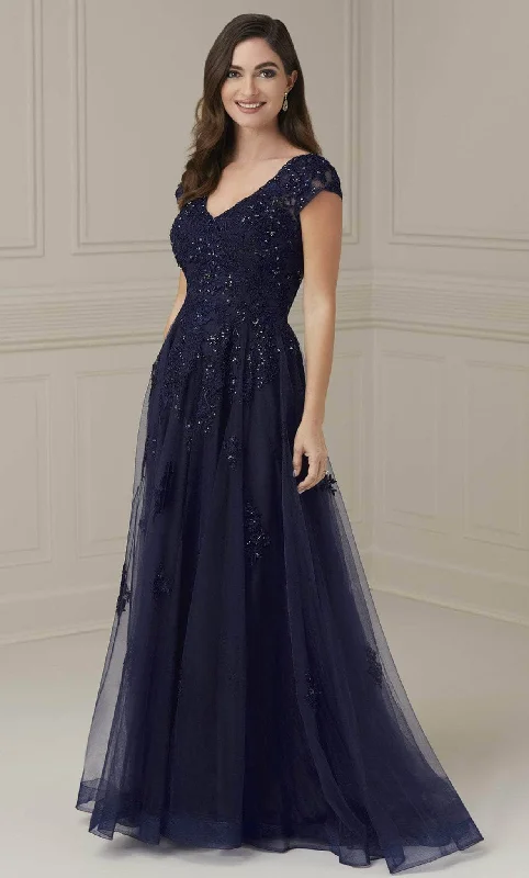 Christina Wu Elegance 17110 - Lace Detail Tulle Evening Dress Tunics Evening elegant