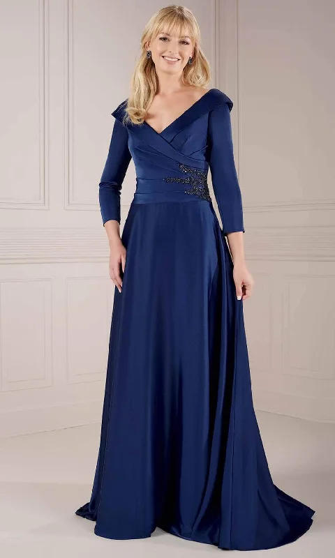 Christina Wu Elegance 17144 - Quarter Sleeve A-Line Evening Dress Tunics Print Colorful
