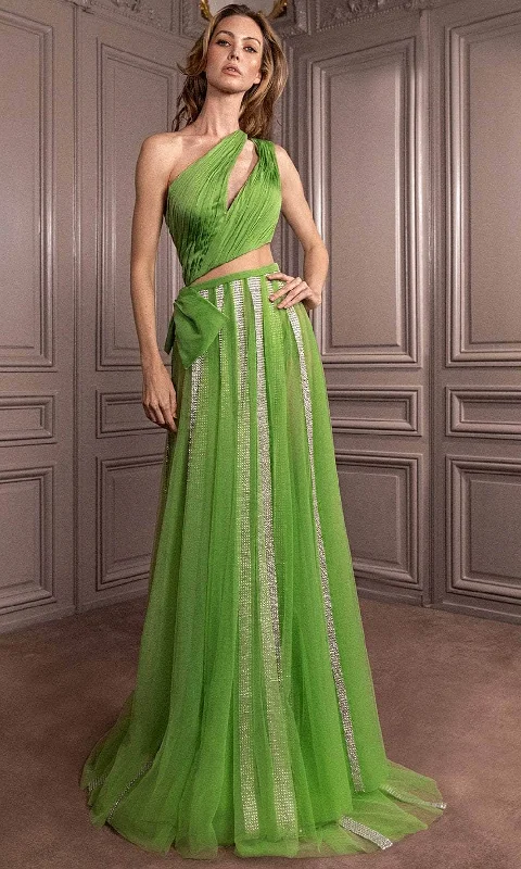 Gatti Nolli Couture GA-6772 - Shirred Cutout Evening Dress Tunics Versatile functional