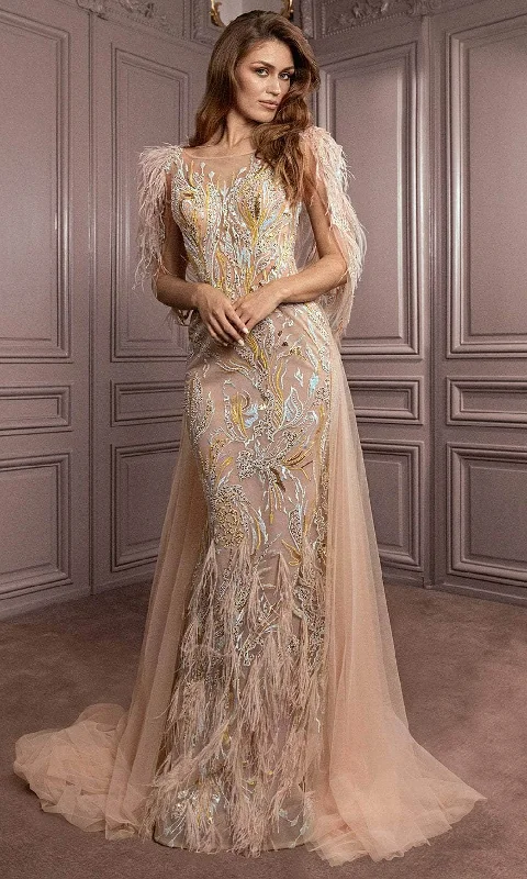 Gatti Nolli Couture GA-7077 - Embroidered Mermaid Evening Dress Tunics Chinos classic