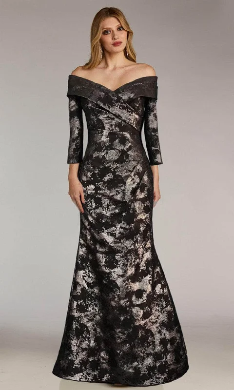 Gia Franco 12270 - Quarter Sleeve Jacquard Evening Dress Tunics Chinos classic