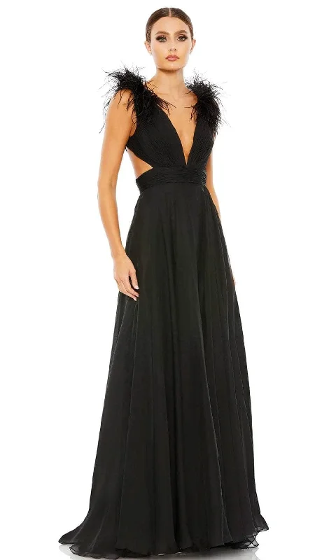 Ieena Duggal 68113 - Plunging V-Neck Evening Dress Tunics Bestseller popular