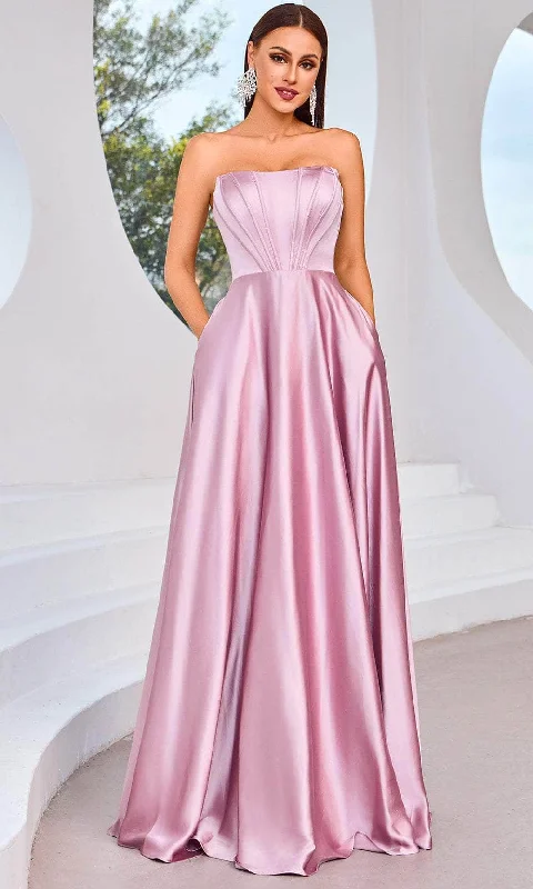 J'Adore Dresses J25012 - Strapless Straight Across Evening Dress Tunics Fashionable trendy