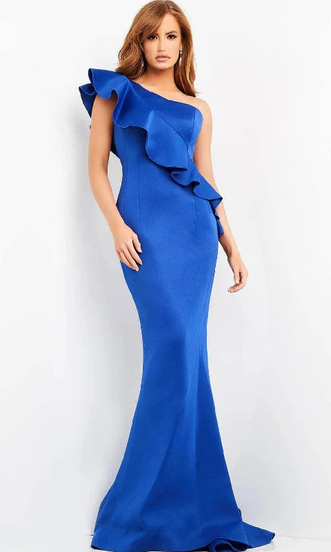 Jovani 06708 - Ruffle Draped Mermaid Evening Dress Tunics Handmade artisanal