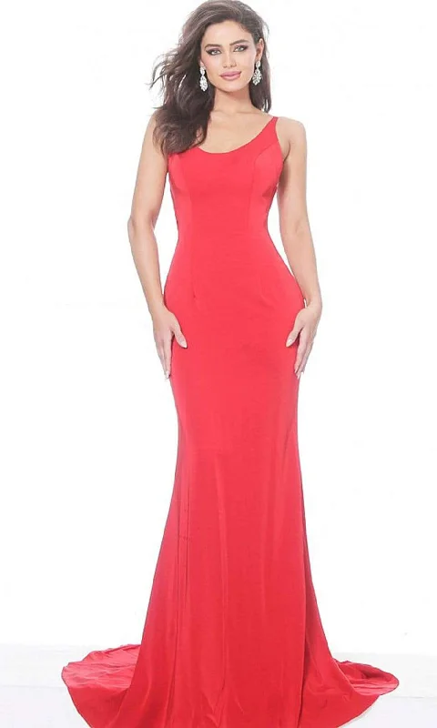 Jovani - 66087 Scoop Neck Long Mermaid Evening Dress Tunics Corduroy durable