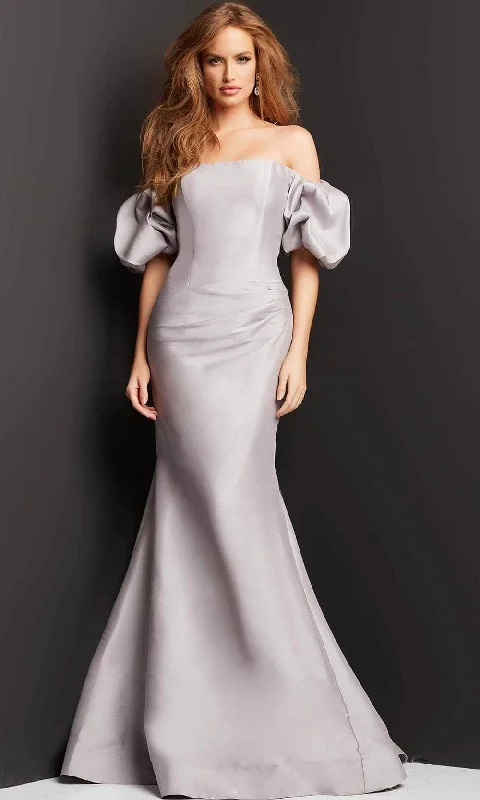 Jovani - Puff Sleeve Mermaid Evening Dress 08361SC Tunics Sophisticated sleek