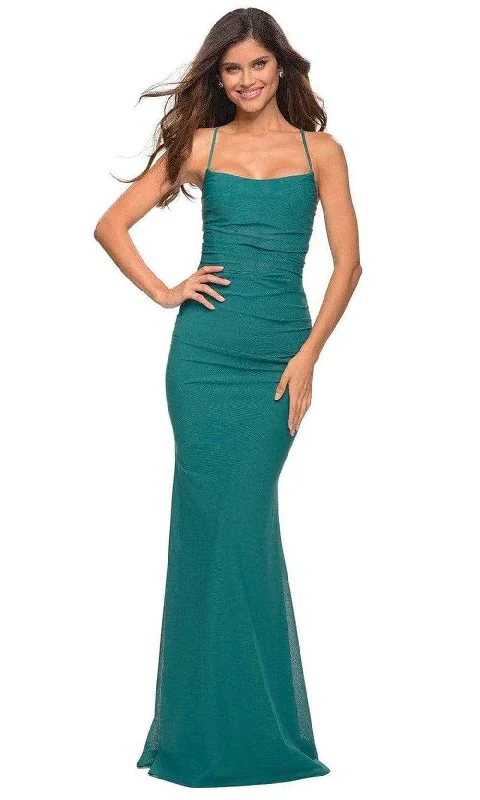 La Femme - Square Neck Sheath Evening Dress 30493SC Tunics Floral girly