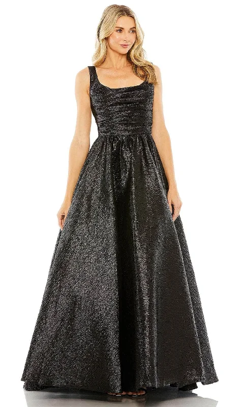 Mac Duggal 68349 - Pleated Square Neck Evening Dress Tunics Sophisticated sleek