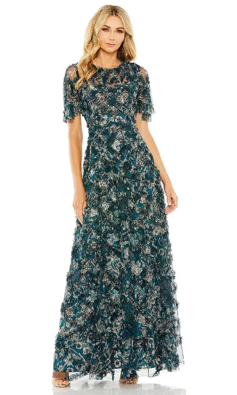 Mac Duggal 8043 - Ruffle Detail Evening Dress Tunics Fleece cozy