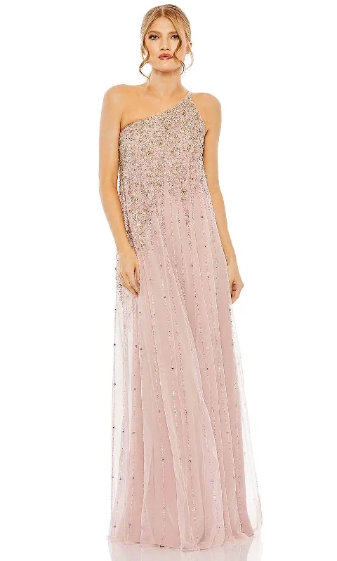 Mac Duggal 9224 - Rhinestone Embellished One-Sleeve Evening Dress Tunics Distressed trendy