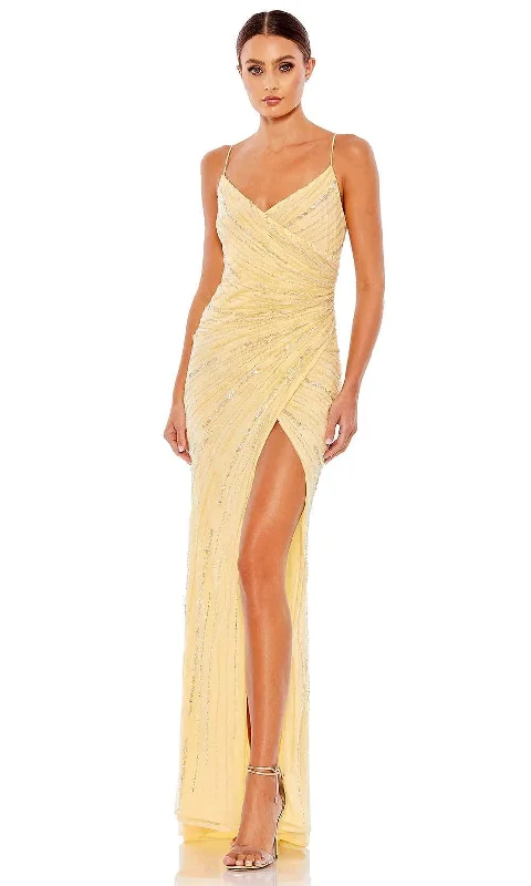 Mac Duggal 93733 - Sleeveless Deep V-neck Evening Dress Tunics Distressed trendy