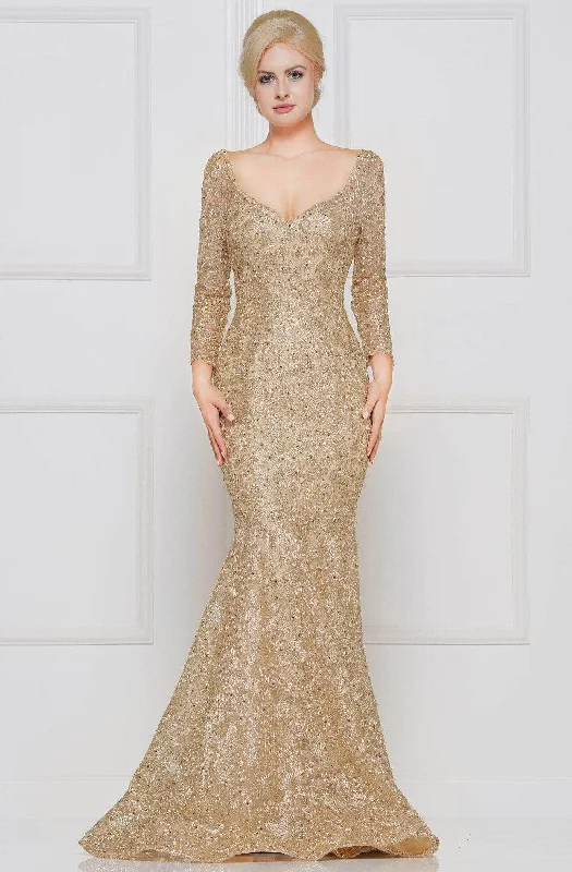 Marsoni by Colors M212SL - Metallic Lace Mermaid Evening Dress Tunics Exclusive limited