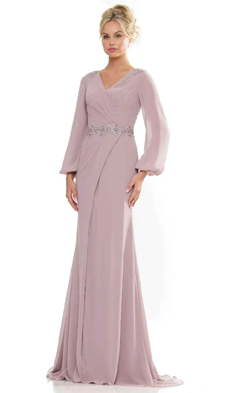 Marsoni by Colors MV1273 - Bishop Sleeve Evening Dress Off-the-shoulder Bohemian Festive