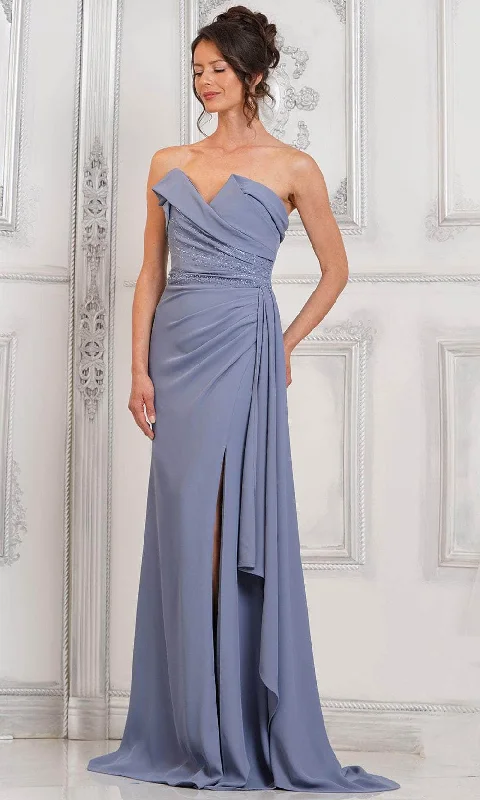 Marsoni by Colors MV1304 - Strapless Draped Evening Dress Lace Sexy Club