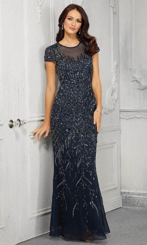 MGNY By Mori Lee 72426SC - Keyhole Back Beaded Evening Dress Tunics Floral girly