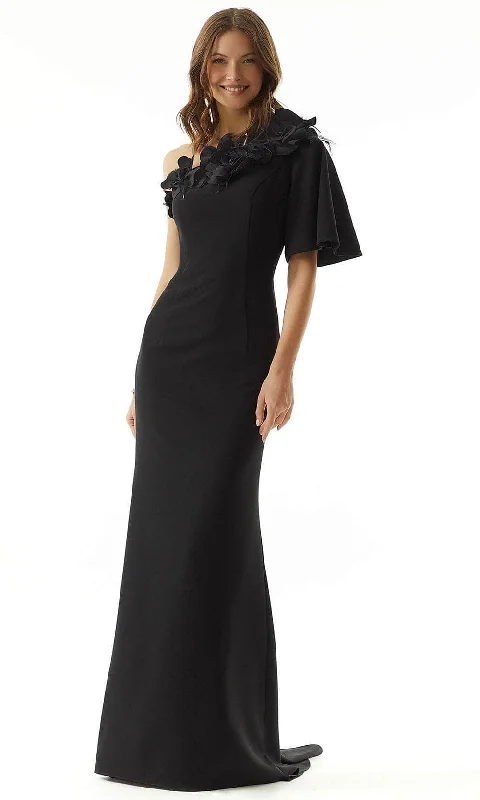 MGNY by Mori Lee 73009 - One Shoulder Applique Evening Dress Tunics Mesh breathable