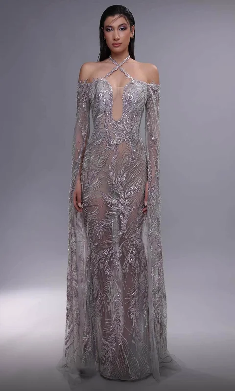 MNM Couture K4090 - Beaded Illusion Evening Dress Tunics Stylish elegant