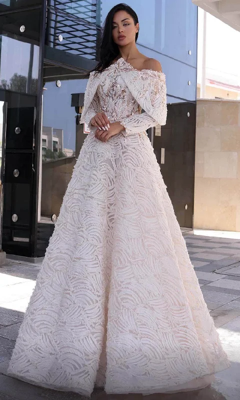 MNM Couture K4131 - Quarter Sleeve Lace Evening Dress Tunics Sale discount