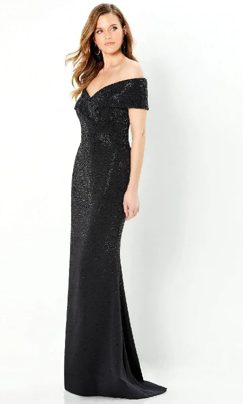 Montage by Mon Cheri 220949W - Embellished Off-Shoulder Evening Dress Tunics Fashionable trendy