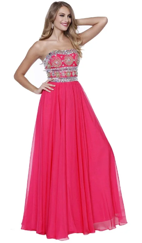 Nox Anabel - 8153 Strapless Bejeweled Bodice Long Evening Dress Tunics Recommended stylist