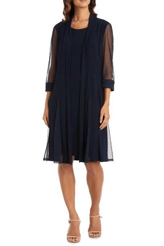 R&M Richards 3221 - Sheer Quarter Sleeve Evening Dress Tunics Evening elegant
