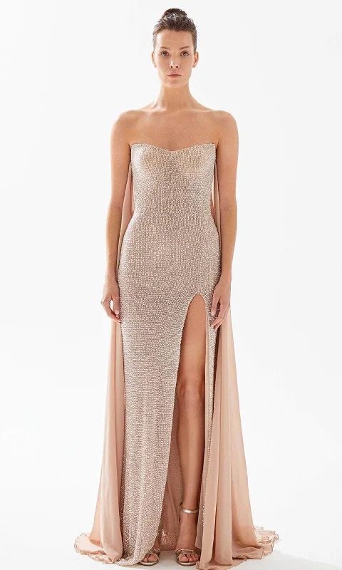 Tarik Ediz 98327 - Crystal Strapless Evening Dress Tunics Leisure comfortable