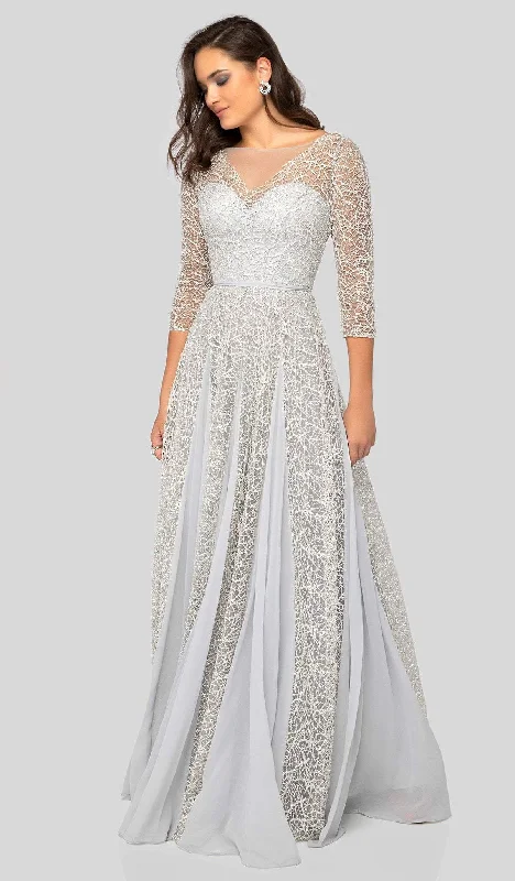 Terani Couture - 1911M9297 Illusion Bateau A-Line Evening Dress Tunics New arrival